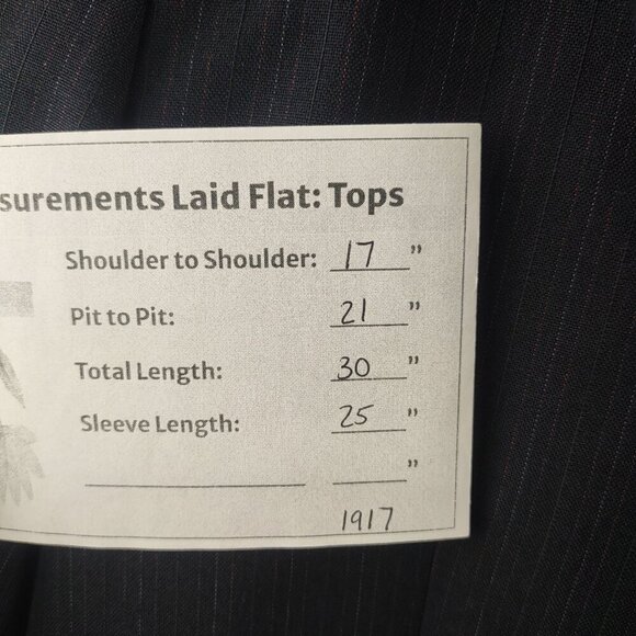 Men's Stafford Dark Blue Pinstripe Suit Jacket - Picture 6 of 6